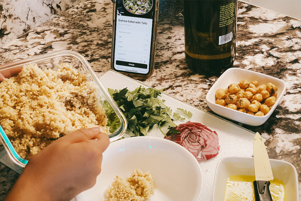 Person cooking a Joggo recipe